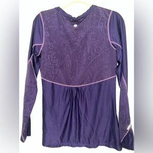 Athleta long sleeve purple sports top- size M